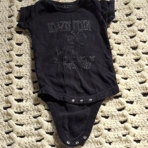 🔥3 For $12🔥 Led Zeppelin Black Graphic Baby One-Piece Bodysuit - Unbranded